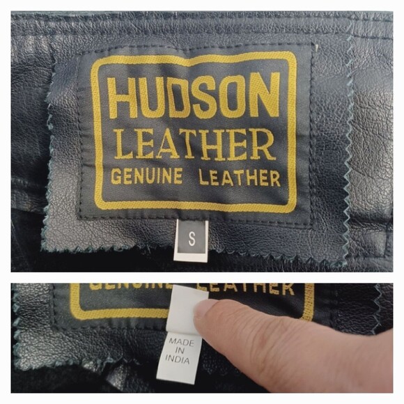 Hudson Biker Braided Leather Chaps Unisex Size Small - Picture 6 of 10